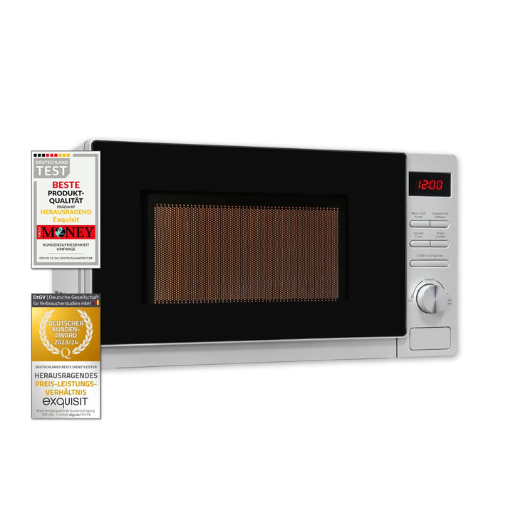 Exquisit Mikrowelle MW2070-3GDIsi | 1000 Watt | Timer | Schnellstart