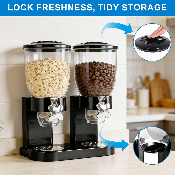 Cereal Dispenser Countertop 2L, Luftdichter Müslispender für die Organisation des Küchenvorratsraums