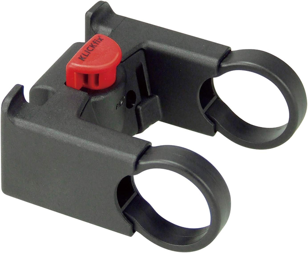 KLICKfix Hundekorb Doggy, grau/schwarz, 0302GR Bundle mit Lenkeradapter mit 31.8 Mm, Bundle mit Lenk