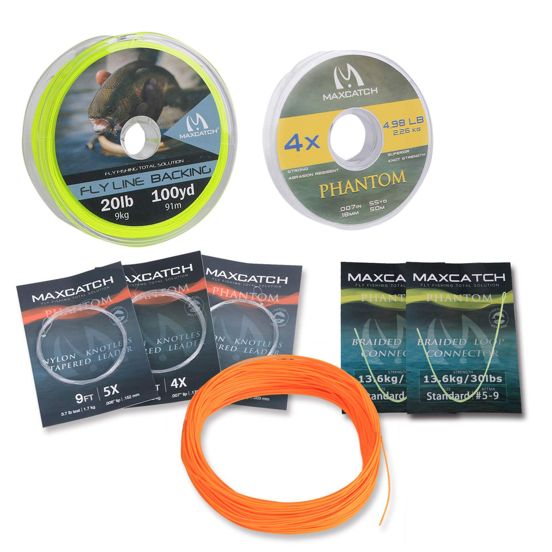 MAXIMUMCATCH Bestprice Fliegenfischen Schnur (Weight Forward, Schwimmende Fliegenschnur) und Fliegen