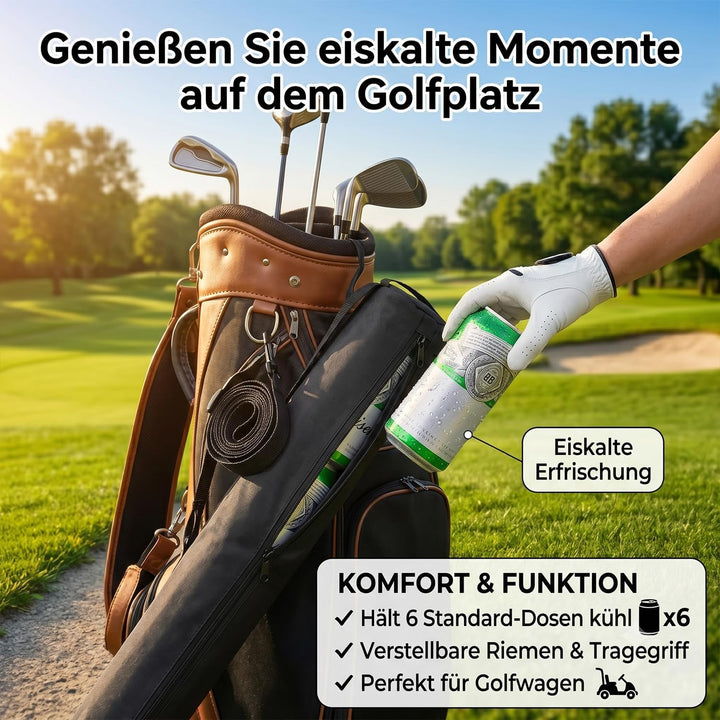Bierhülle für Golftaschen,Hält 7 Dosen Eiskalt,Tragbare Getränke-Kühlhülle für Golf, Picknick,Party,