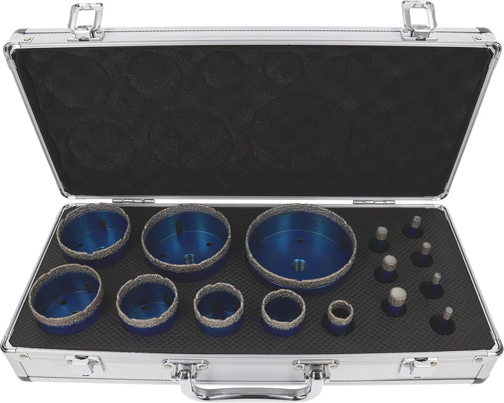 PRODIAMANT Diamantbohrer Set Fliese Feinsteinzeug trocken 15-teilig 6mm 8mm 10mm 12mm 14mm 20mm 35mm