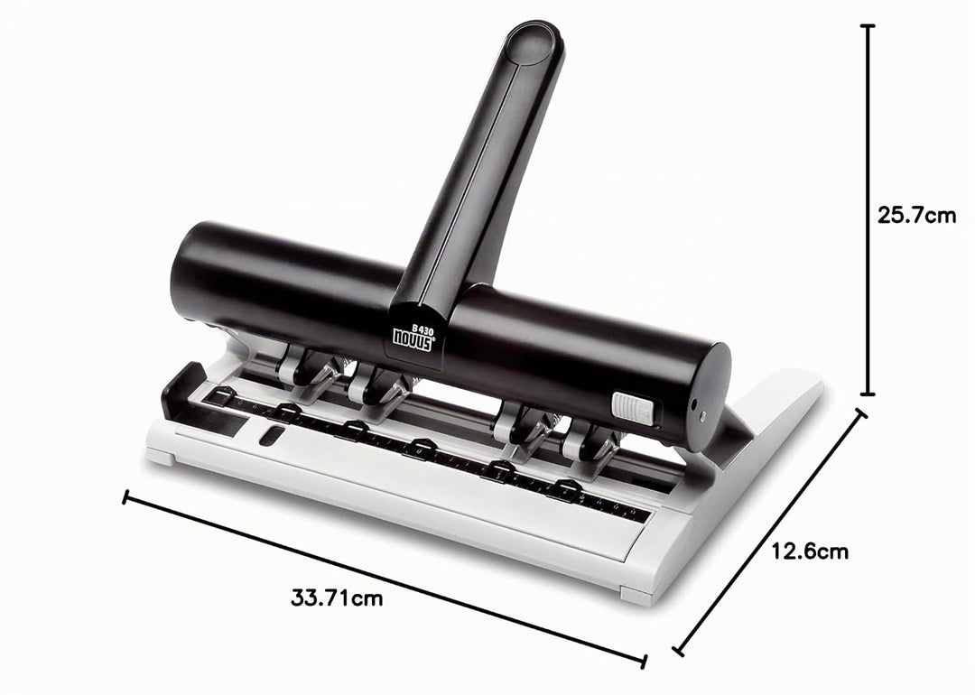 Novus Zeitplaner-Locher B 430 Mehrfachlocher, metall, variabel, 4 Stanzsegmente, Stanzsegmente