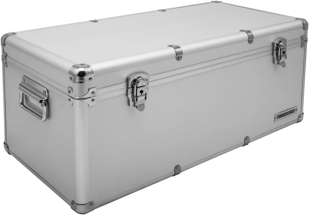 Aluminium-Rahmenkoffer Transport-Box, Koffer in Silber mit 54 Liter Volumen 054 Liter Silber, 054 Li