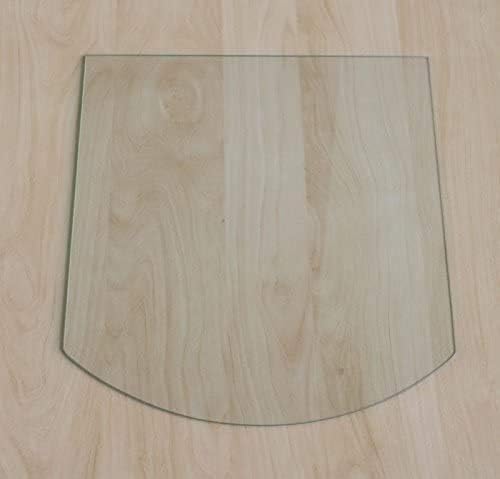 Segmentbogen 120x130cm - Funkenschutzplatte Kaminbodenplatte Glasplatte f.Ofen (Klarglas - Segmentbo