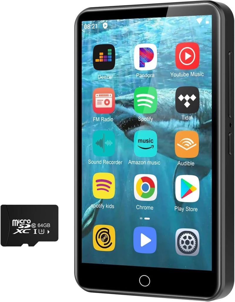 MP3 Player mit Spotify, 4,0 Zoll-Voll-Touchscreen MP4 Player mit Bluetooth und WiFi, HiFi-Sound Digi
