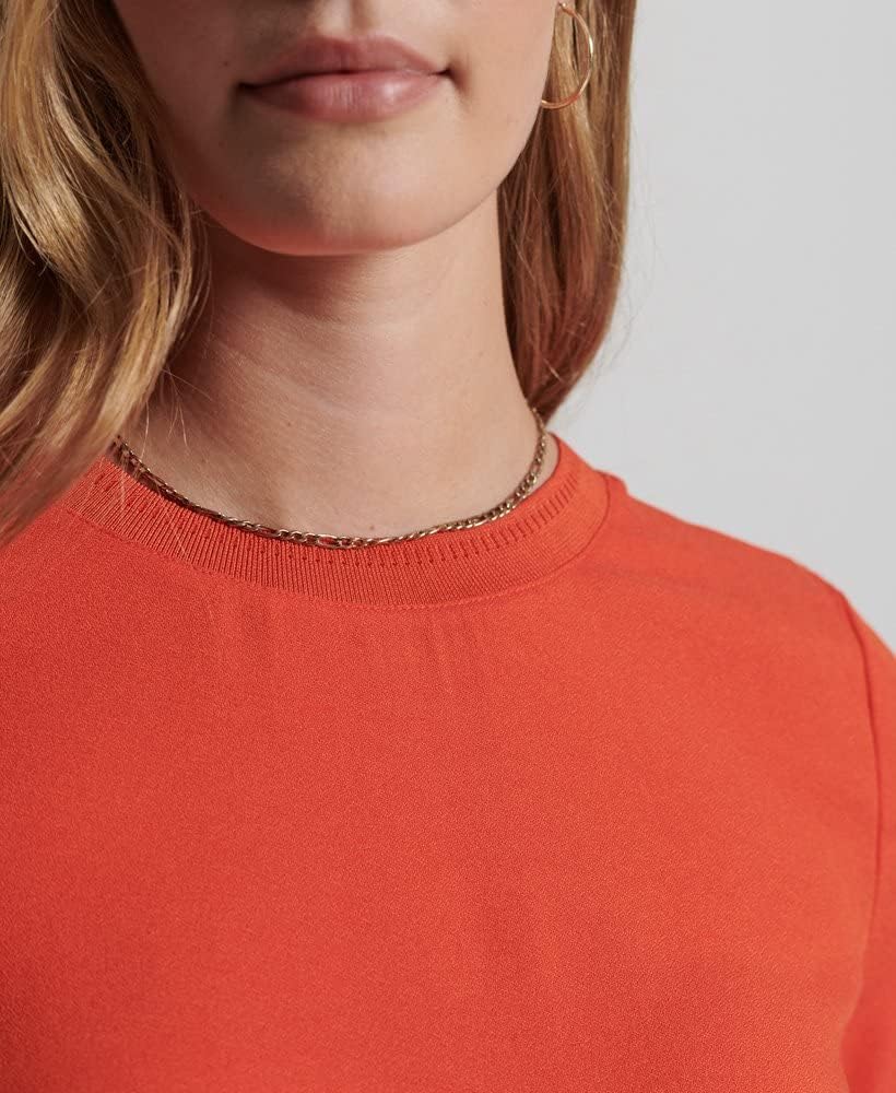 Superdry Damen Studios Woven S/S Top Shirt S Pureed Pumpkin, S Pureed Pumpkin