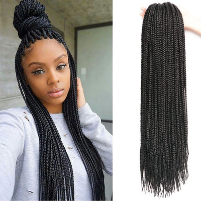 7 Packungen gehäkelte Braids Strähnen Echthaar Haarverlängerung für afrikanische Zöpfe Schwarze Perü