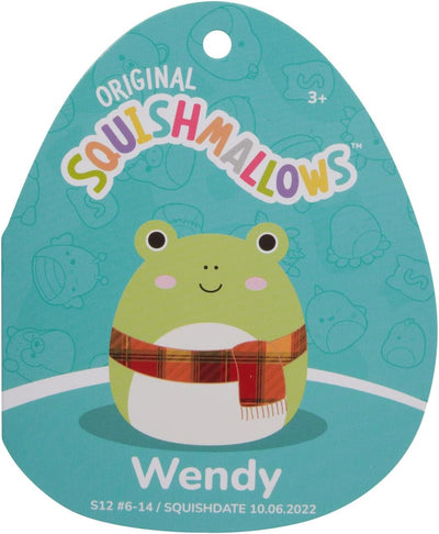 Squishmallows SQCR04581 - Wendy der Frosch mit Schal 30 cm, offizielles Kelly Toys Plüsch, superweic