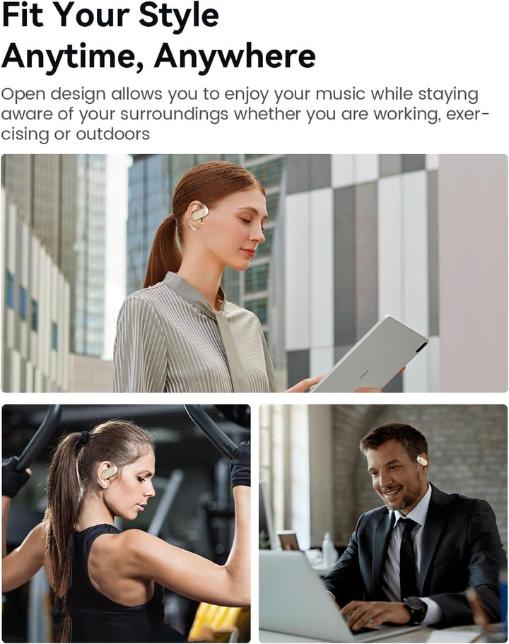 SANOTO Open Ear Kopfhörer Bluetooth 5.3, Touch Controlled Air Conduction Ohrhörer Kopfhörer Kabellos