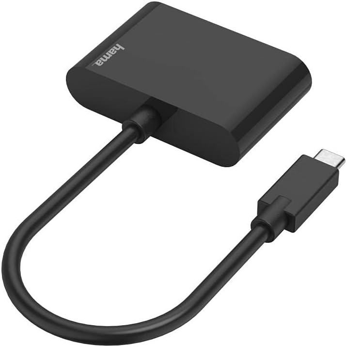 Hama USB C auf VGA und HDMI Adapter, 4K Ultra HD, Full HD 1080p (2in1 USB C Adapter mit HDMI Buchse