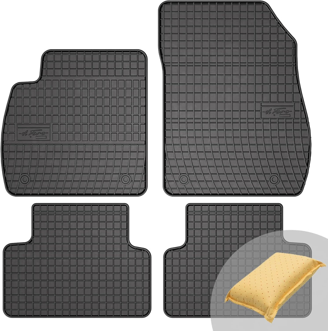 FROGUM EL Toro Gummimatten Ganzjähriges-Set von Autofussmatte Auto Fussmatten für Opel Zafira C Tour