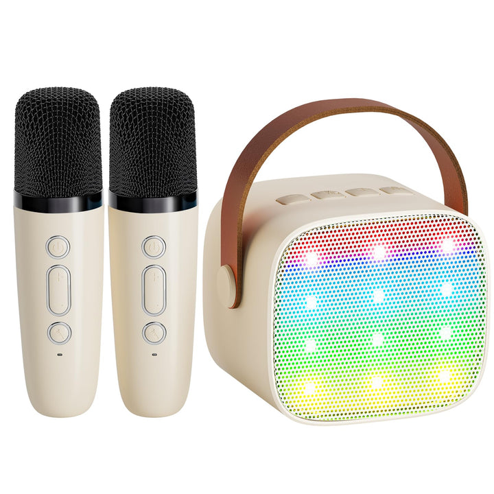 YLL Mini Kinder Karaoke Maschine mit 2 Mikrofon, Karaoke Geschenke für Mädchen Alter 3 4 5 6 7 8 9 1