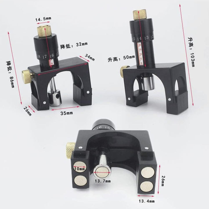 2 STK. Hobelmesser Einstellehre mit Holz Tragkoffer, Magnetisch Hobelmaschine Schneiden Einstellung