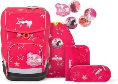 ergobag cubo Set ergonomischer Schulrucksack Klassisch 5-teilig 1. Klasse Grundschule 40x20x25 cm (B