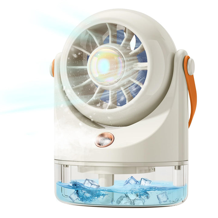 Tischventilator Sehr Leise, Mini Ventilator Usb, Mini Klimaanlage Mobil mit Akku, Klein Ventilatoren