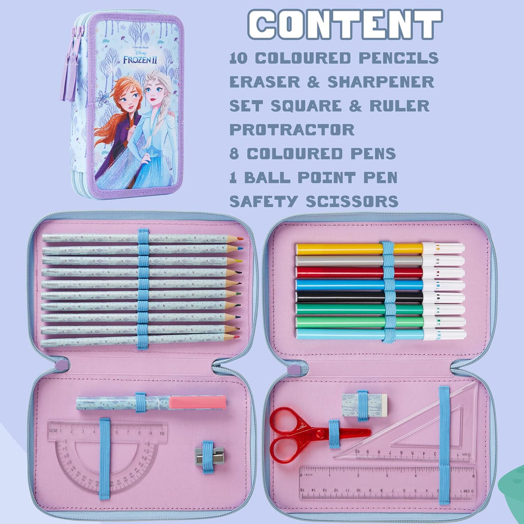 Disney Federmäppchen Mädchen Die Eiskönigin Stitch Federtasche Mädchen Gefüllt Schulmäppchen 2 3 Fäc