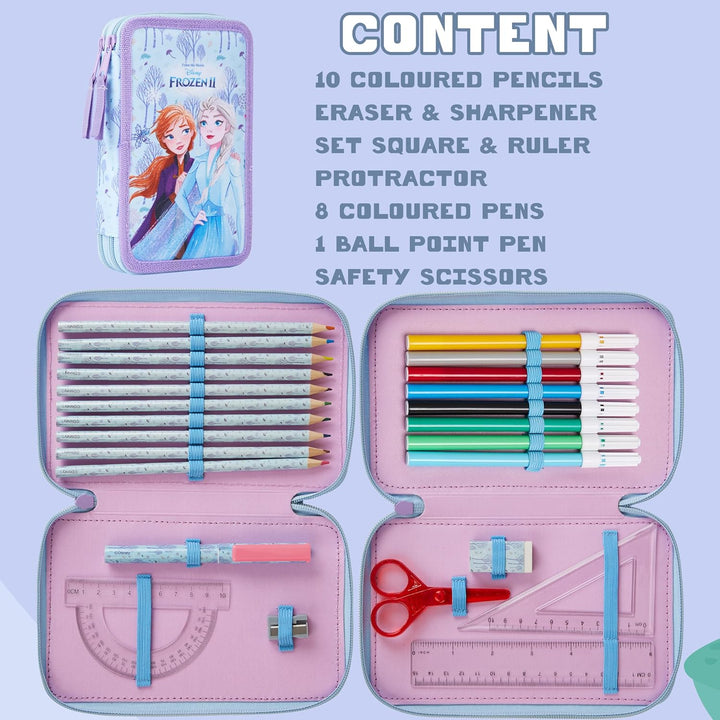 Disney Federmäppchen Mädchen Die Eiskönigin Stitch Federtasche Mädchen Gefüllt Schulmäppchen 2 3 Fäc