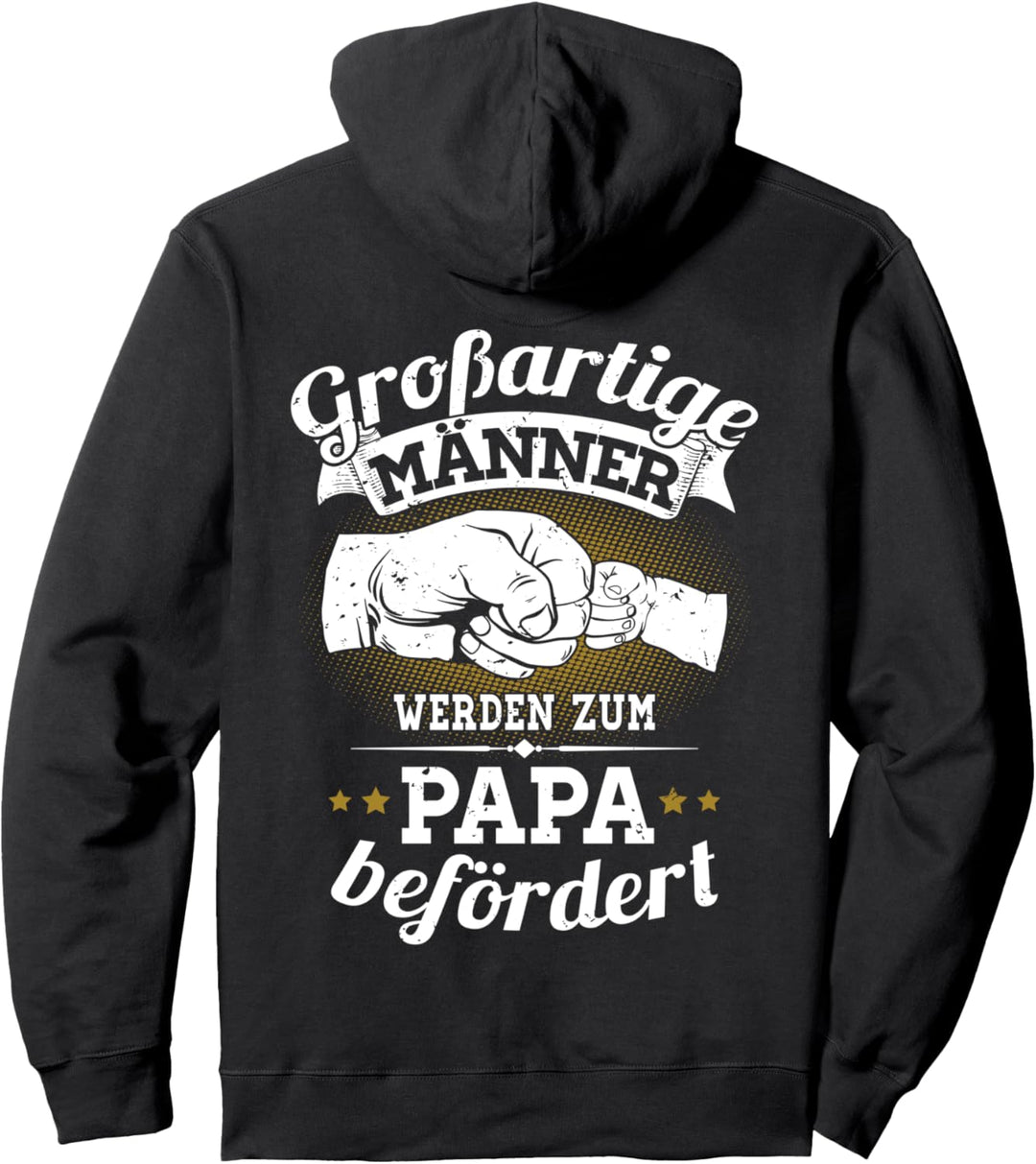 Grossartige Männer werden zum Papa befördert - Vater Ehemann Pullover Hoodie