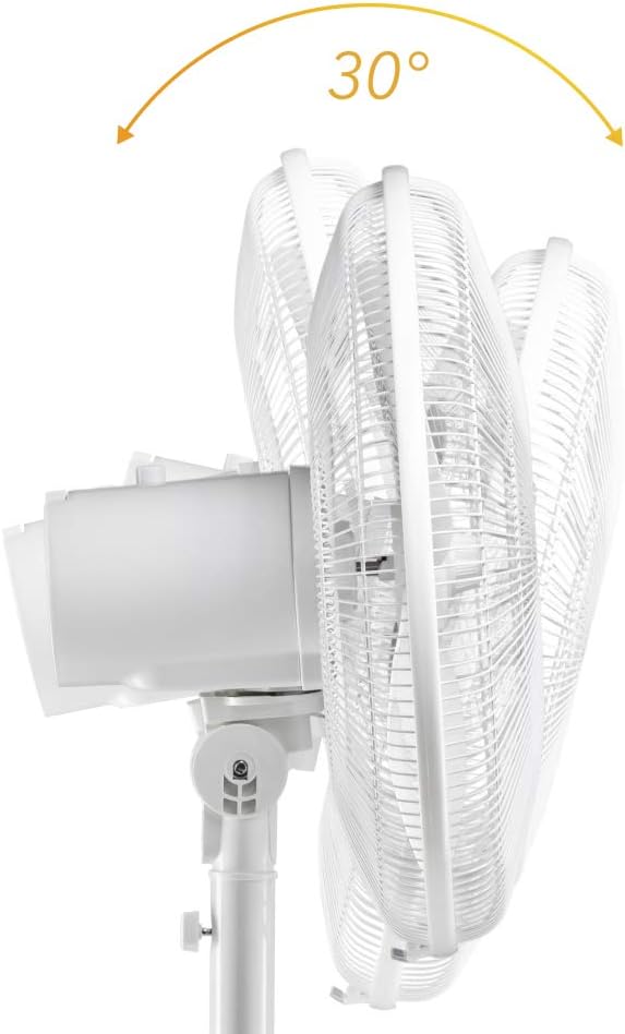 TROTEC Standventilator TVE 23 S – 50 Watt, oszillierend 80°, 3 Stufen, Ø 40 cm, höhenverstellbar, st