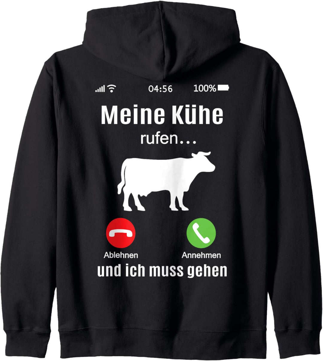 Bauer Landwirt Geschenk Kuh Bauernhof Meine Kühe rufen Kapuzenjacke