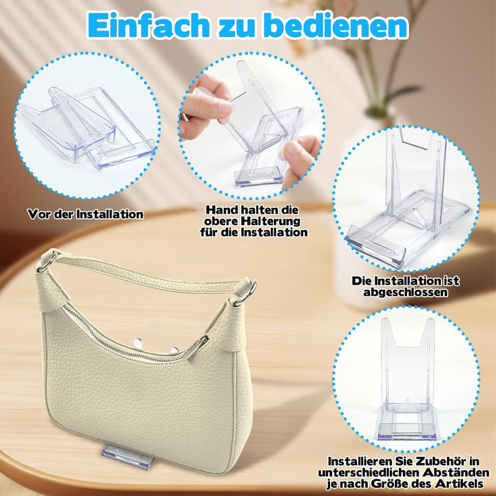 12 Stück Acryl Ständer Verstellbar Dekotellerhalter Tellerständer 6.5*5*5.5 CM Dekorativer Aufstelle