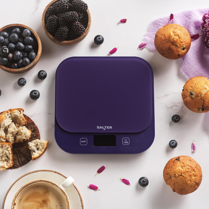 Salter British Bakes Digitale Küchenwaage – Hohe Kapazität von 10 kg, misst Flüssigkeiten, wasserdic