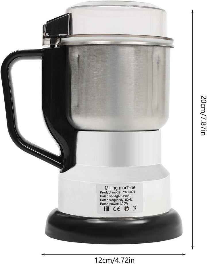 300W Elektrische Kaffeemühle, Edelstahl Kaffeebohnen Getreide Nuss Bohne Mahl für Trockene Produkte