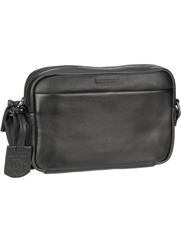 Burkely Just Jolie Umhängetasche Leder 22 cm Schwarz, Schwarz