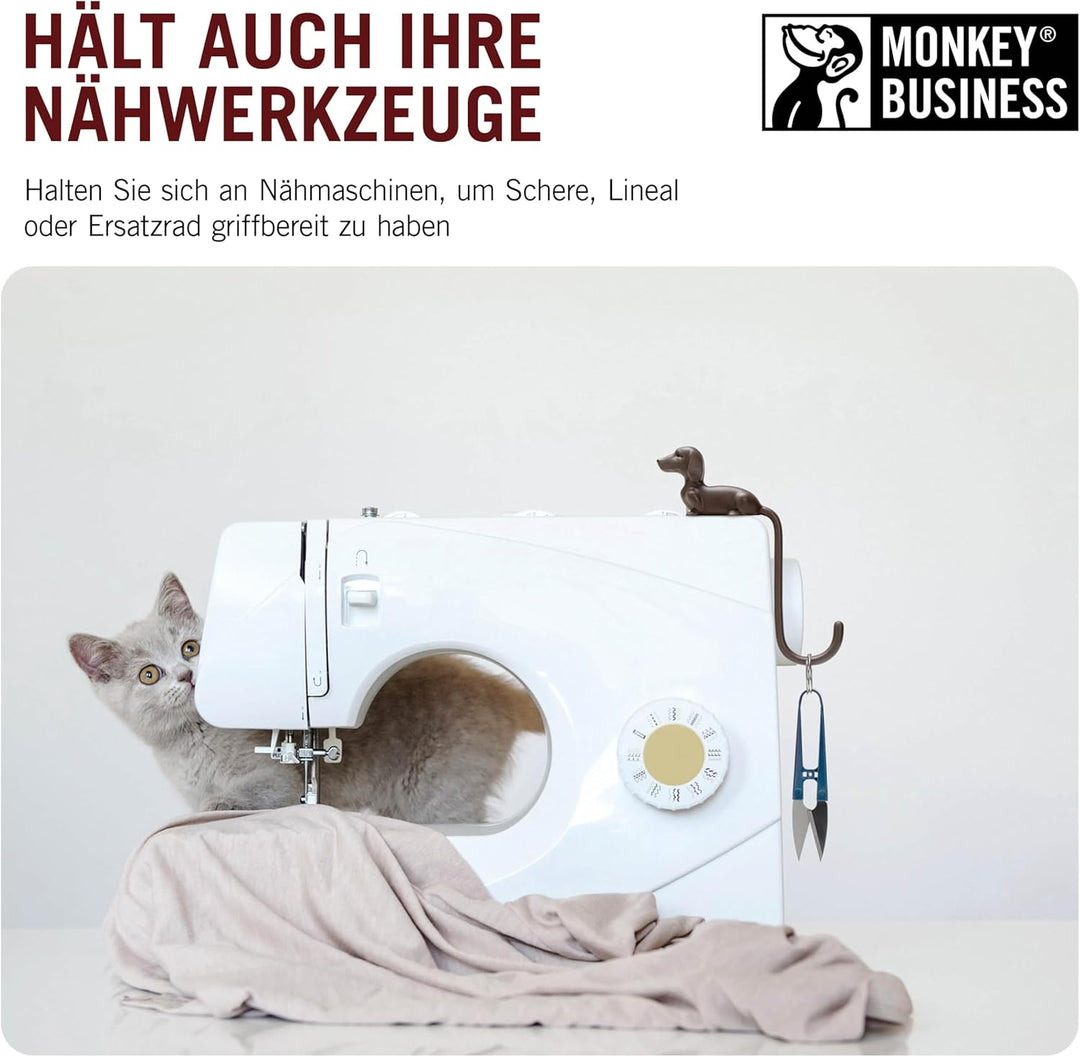 Monkey Business Rusty der Hundeschwanz-Haken für Monitor, Kopfhörerhalter & Organizer, dekorativer K