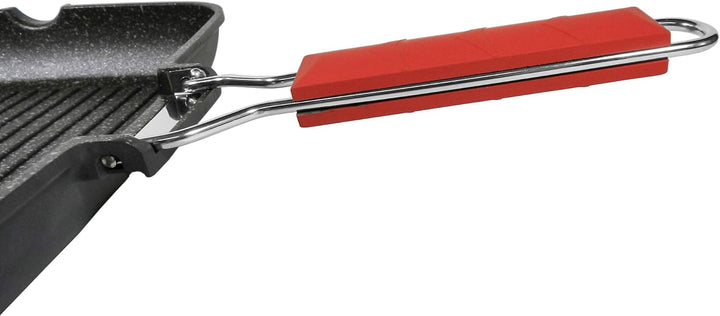 Moneta Grillpfanne 24 x 34 cm Pro Grill mit Klappgriff auch für Induktion