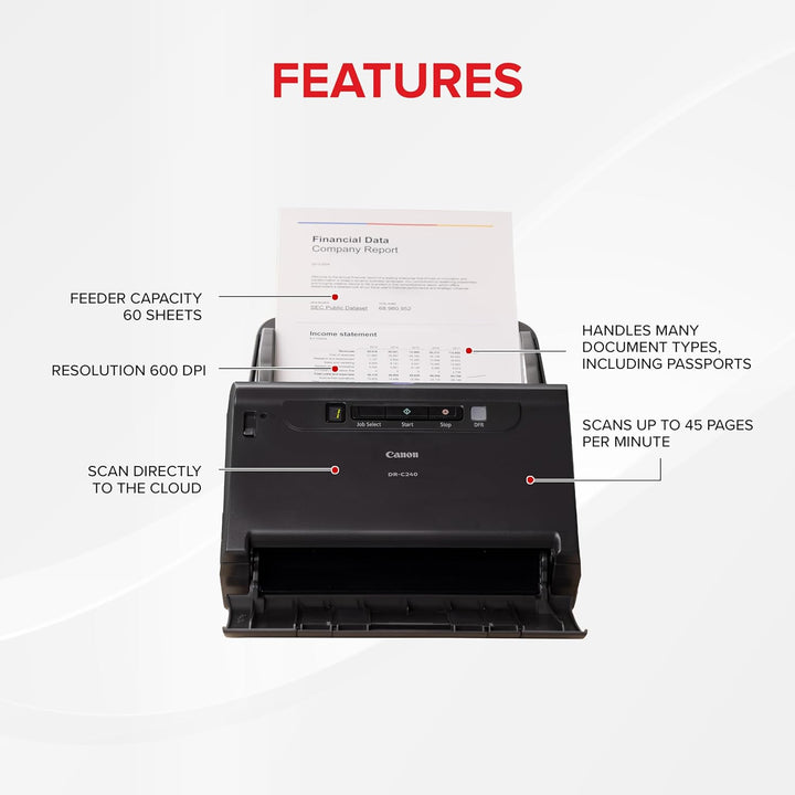 Canon ImageFORMULA DR-C240 Office Dokumentenscanner 0651C002
