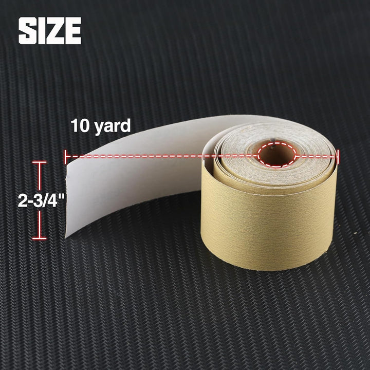 SPEEDWOX Schleifpapier mit 220er-Körnung, selbstklebend, PSA-Schleifpapier, 7,5 cm breit, 9,1 m lang