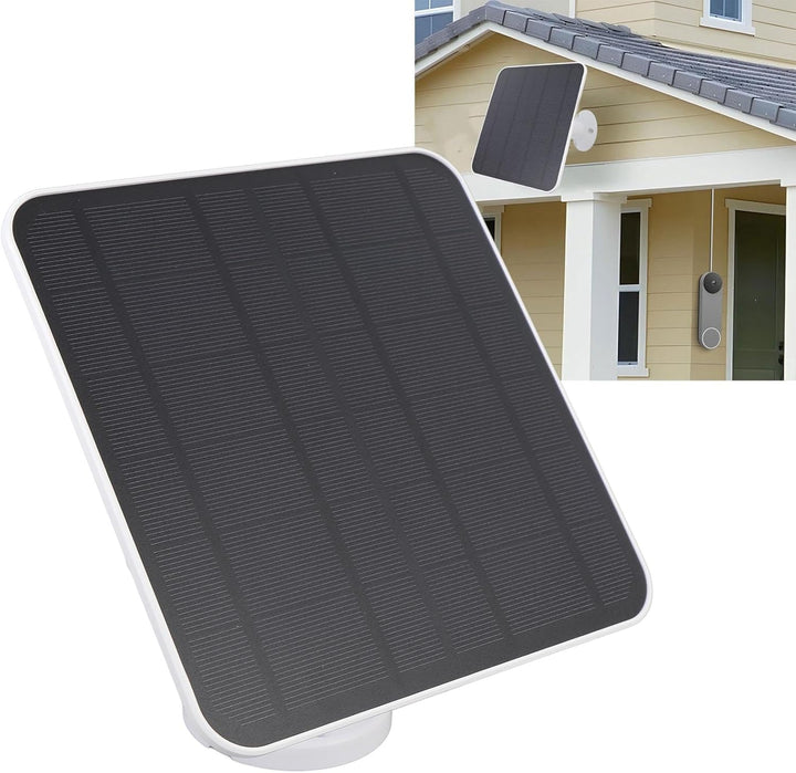 12W Solarpanel für Überwachungskamera, Solarpanel-Ladegerät mit Micro-USB- und USB-C-Anschluss, IP66