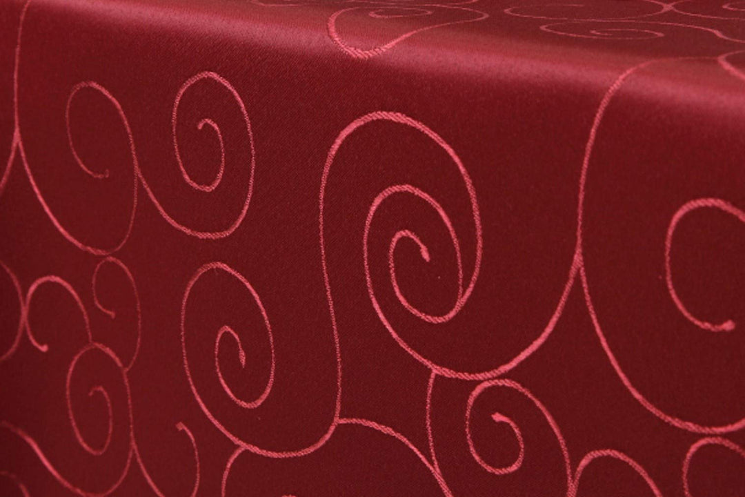 First-Tex Ornament Damast Tischdecke eckig 160x220 rot*