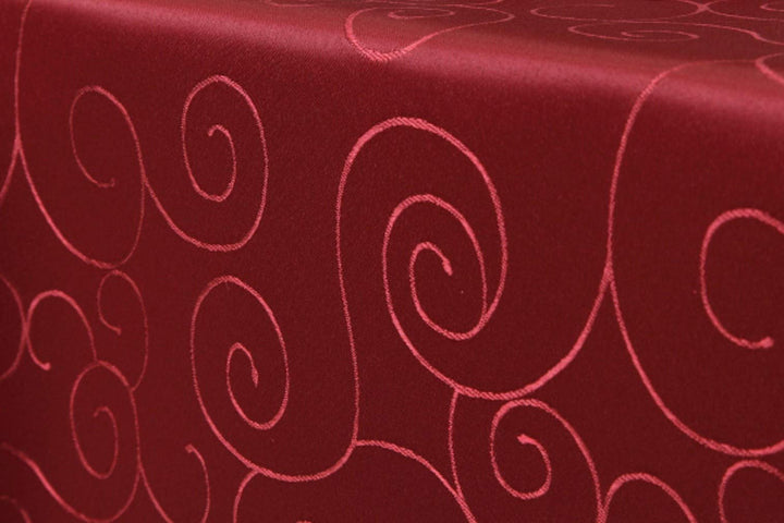 First-Tex Ornament Damast Tischdecke eckig 160x220 rot*