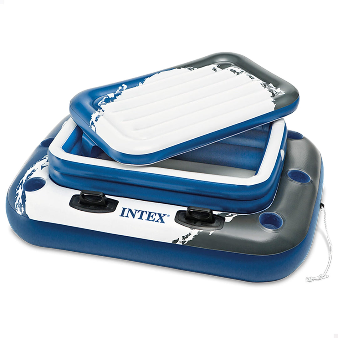 Intex Ab 14 Jahren Aufblasbarer Getränkekühler Mega Chill II 3P, Mehrfarbig, 122 X 97 cm