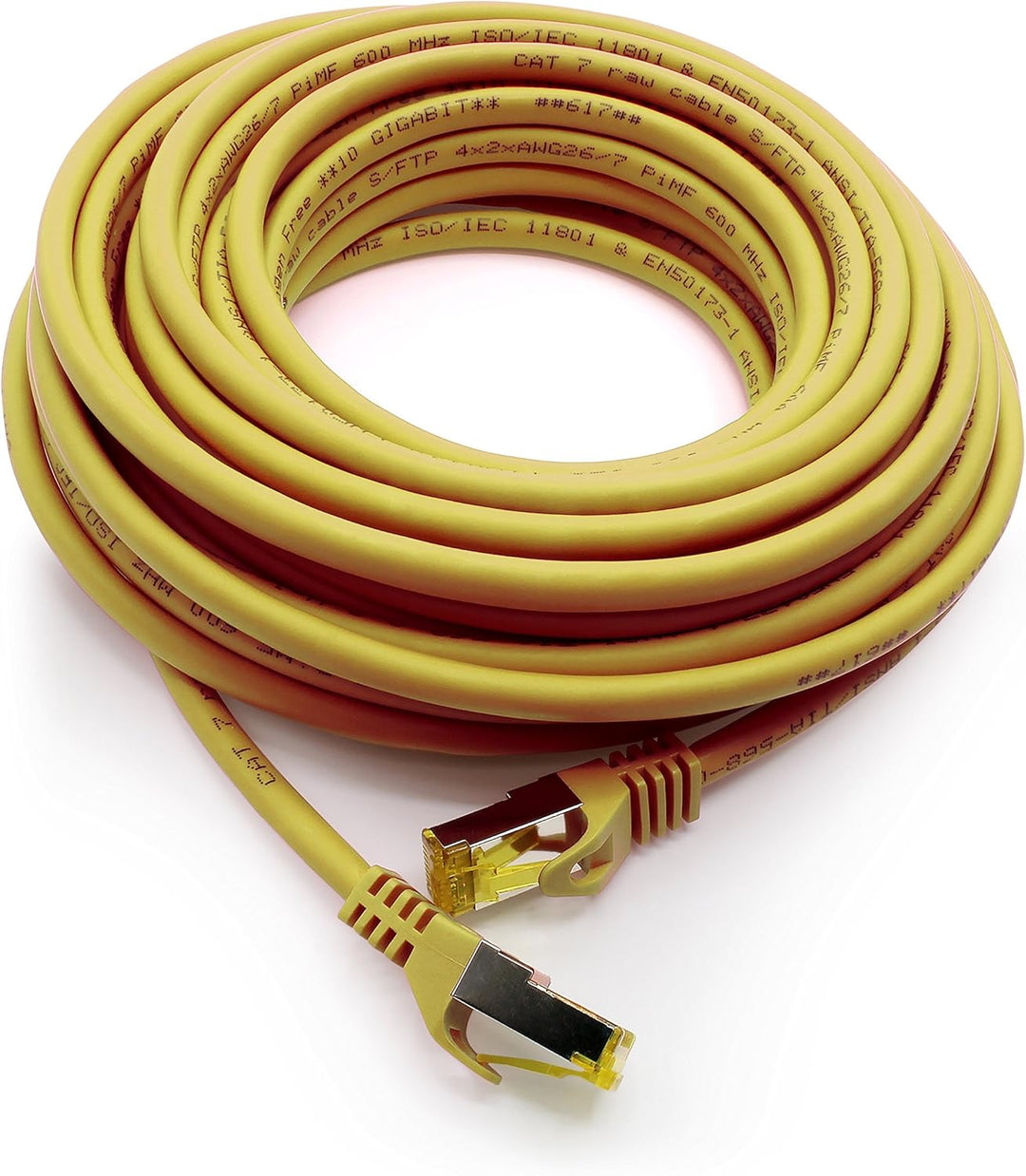 Cat.7 Netzwerkkabel 3m Gelb 10 Stück Cat7 Ethernetkabel Netzwerk LAN Kabel Rohkabel 10 Gb s SFTP PIM