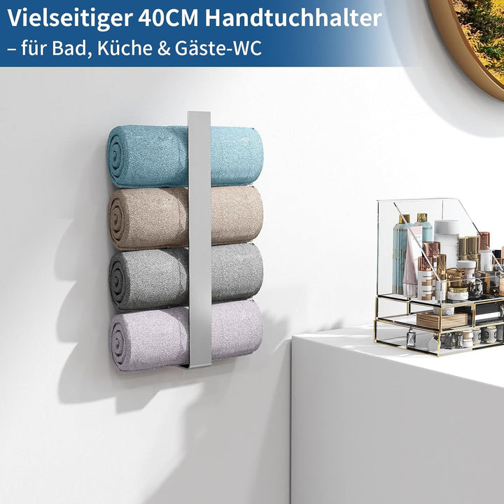 Handtuchhalter Ohne Bohren, BETHOM 40CM Handtuchstange, Badezimmer Handtuchhalter Selbstklebend, Met