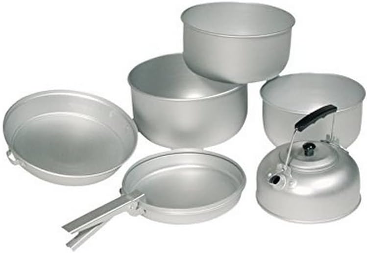 Mil-Tec Unisex – Erwachsene Koch-Set-14661000 Koch-Set, Silber, Einheitsgrösse