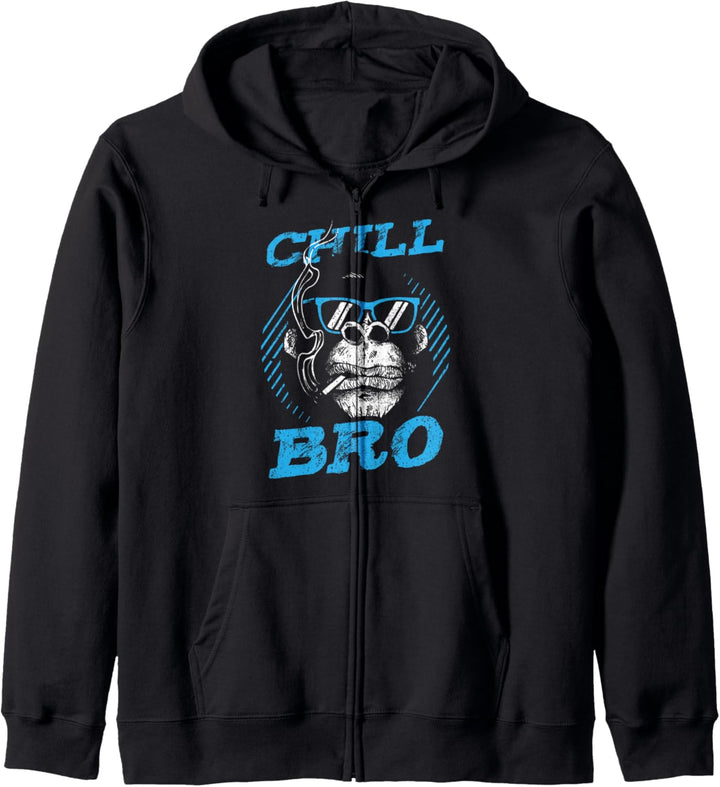 Chill Bro - Lustiger Affe mit Sonnebrille Geschenk Kapuzenjacke
