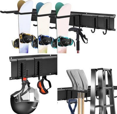 Sinoer Garage Tool Management Wall Rack, Garage Wall Management Storage Rack mit 6 verstellbaren Met