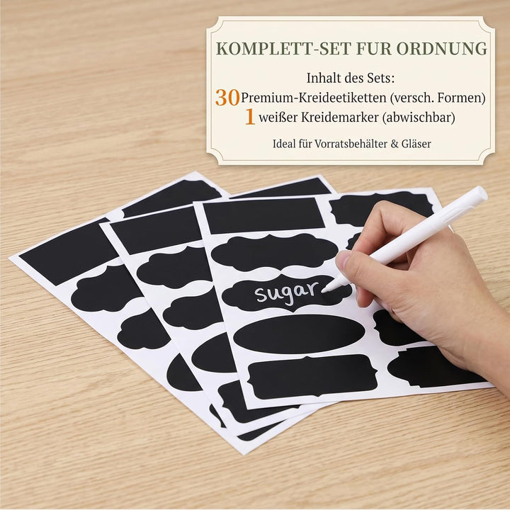 GoMaihe 2er Set XXL Vorratsdosen: 9,5L Grosse Behälter mit Etiketten & Marker | Aufbewahrungsbox Küc
