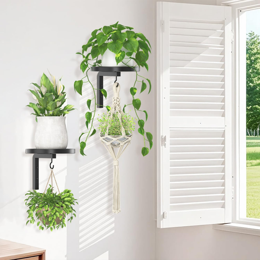 iDavosic.ly Wandbehang Pflanzenständer 2er Set, Blumenständer für Draussen Plant Stand Indoor Outdoo