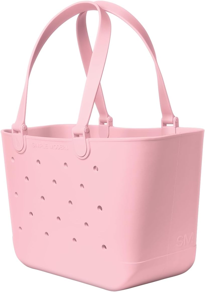 Simple Modern Strandtasche aus Gummi | Grosse Wasserdichte Tragetasche mit Reissverschlusstasche für