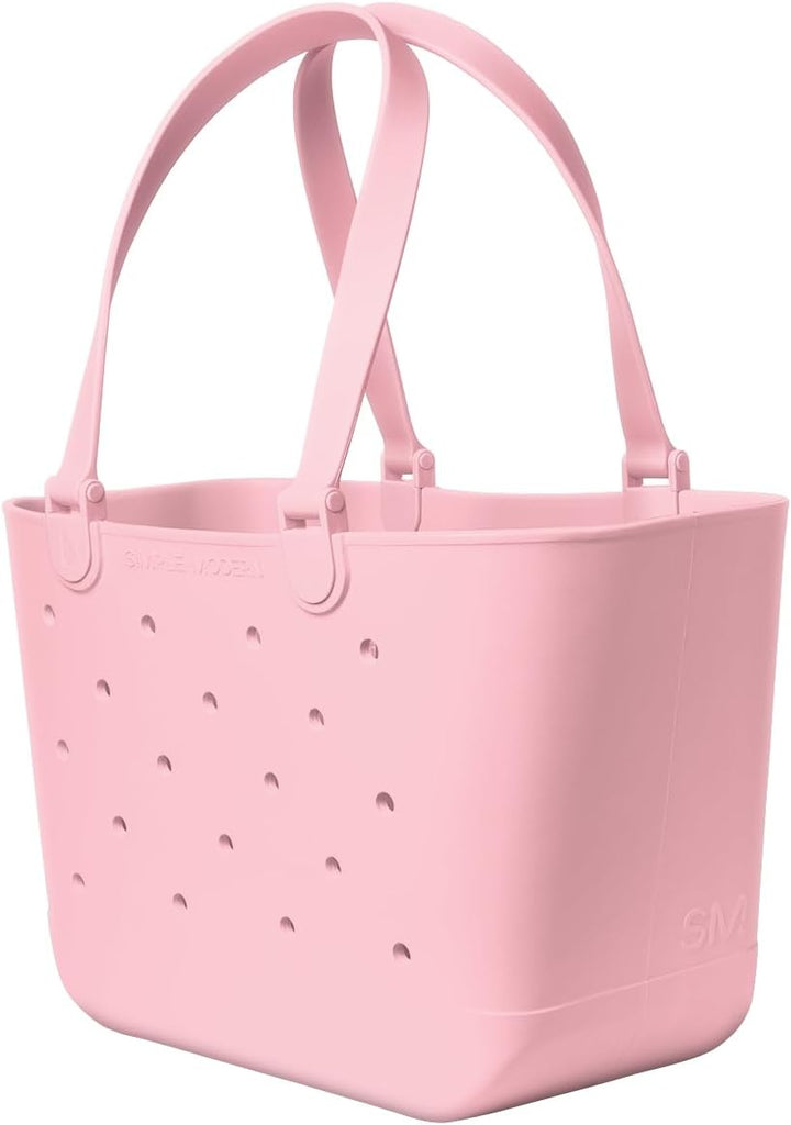Simple Modern Strandtasche aus Gummi | Grosse Wasserdichte Tragetasche mit Reissverschlusstasche für