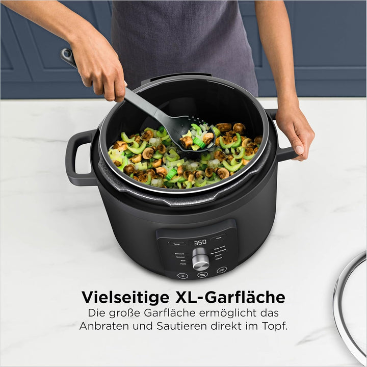 Ninja HyperHeat 9-in-1 Schnellkochtopf, Slow Cooker und Reiskocher, inkl. Dämpfeinsatz und herausneh