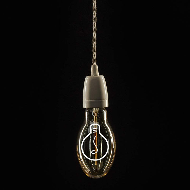 Amarcords - Textilkabel für Lampen BEIGE, geflochten, Leinen, 3 Meter, mit Erdung 3x0,75 - Stoffkabe