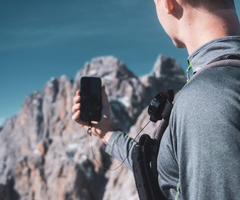 REELOQ Smartphone Sicherung | inkl. Rucksack-Handytasche | patentierter Seilzug inkl. Sperrmechanism