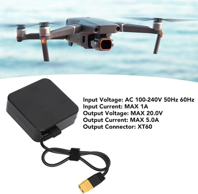 Alomejor ADP100 100 W 20,0 V 5 A Netzteil mit XT60-Ausgangsadapter, Stabile Leistung für RC Drone Ch